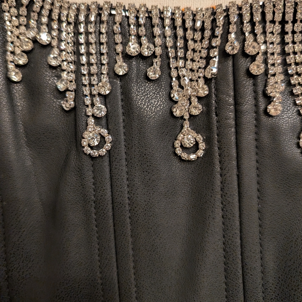 Nightclub Sexy Akira Underbust Corset With Elegant Jewel Fringe. Zip Back Size M - Picture 5 of 5